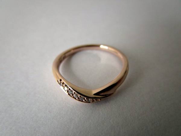 ４℃ ヨンドシー K10PG ダイヤモンド リング 新品同様 格安