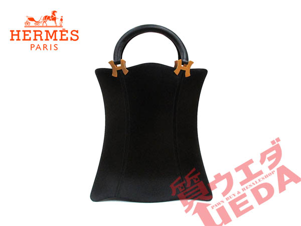 1円～【エルメス】ツリー レザー トート バッグ Hマーク 黒