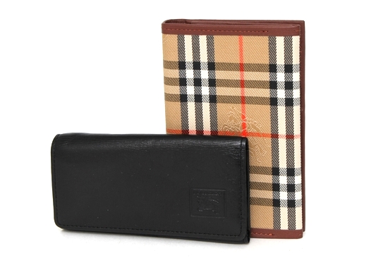 1円～ 未使用有 バーバリー 手帳カバー キーケース 2点セット