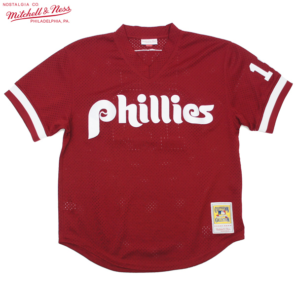 MITCHELL&NESS BASE BALL SHIRT BURGUNDY 【中古A】【SIZE:L
