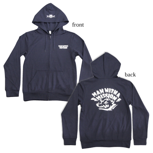 MAN WITH A MISSION ウルトラライトロゴパーカー紺(M)