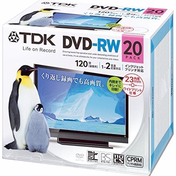 TDK 120分録画用 DVD-RW 20枚PACK DRW120DPWA20U 未開封☆新品