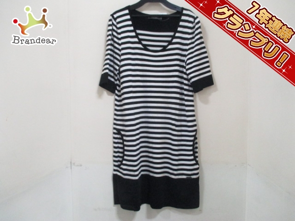 フォクシー ワンピース 38 レディース 黒×白 ボーダー FOXEY