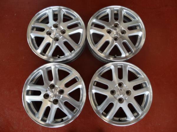 ダイハツムーヴ純正 15-4.5J 100 4H +45 ポリッシュ4本! 4穴 ホイール