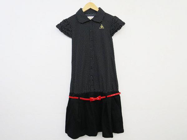 ルコックゴルフ lecoq golf 半袖ドット切替ワンピース M na1605b