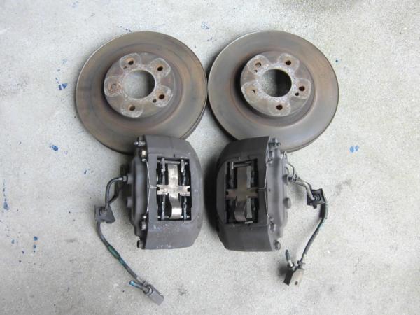 日産 R33 ECR33 住友 4pot キャリパーローターセット 動作確認済 スカイライン ECR33 フロント4POTキャリパー・ローター※ 日産用