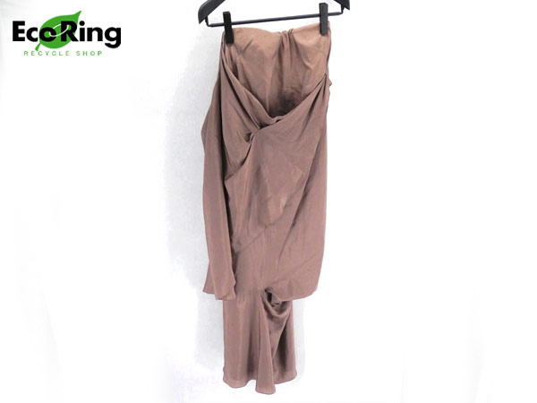 1円 美品 アレキサンダーマックイーン シルク ワンピース40CP516