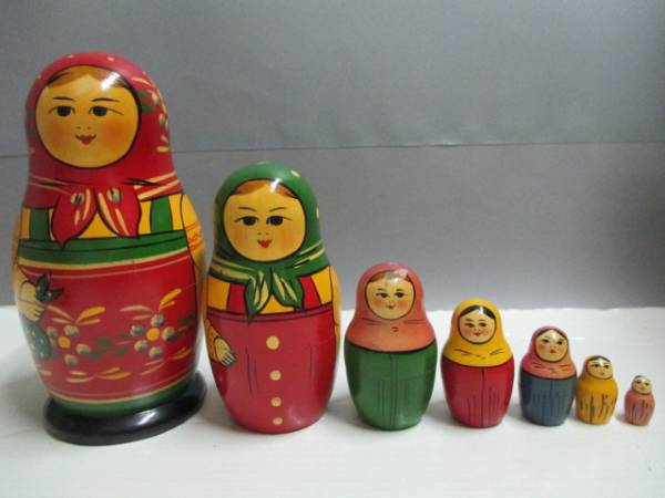 マトリョーシカ ロシア民芸品 7人 入れ子人形 人形、キャラクター マトリョーシカ ロシア民芸品 7人 入れ子人形 人形、キャラクター