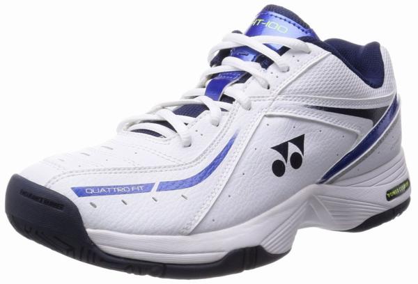 ヨネックス テニスシューズ ワイド ホワイト 紺 24cm クレー