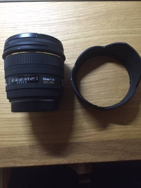 美品シグマ SIGMA 50mm F1.4 EX DG HSM EX キャノンcanon 単焦点