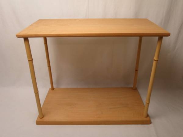 田原一斉造 竹台子 茶棚 茶道具 組立式 紙箱付 4197j