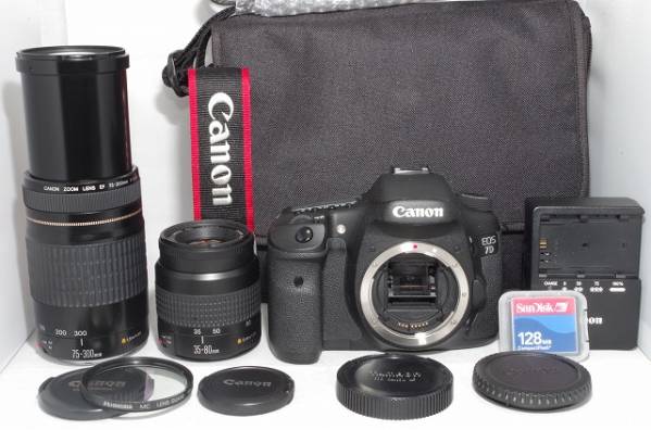CANON キヤノン EOS 7D 300mm 超望遠Wレンズ バッグ付