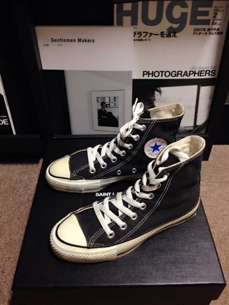 極美品 90S オールスター HI 黒 コンバース USA製 23センチ