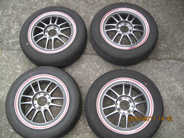 良品　155/65R14　14×５J インサイト42　6～7部山