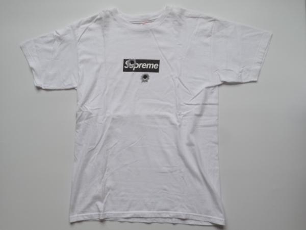 【シュプリーム】　白Ｔシャツ　ボックスロゴ入り　Ｍサイズ　