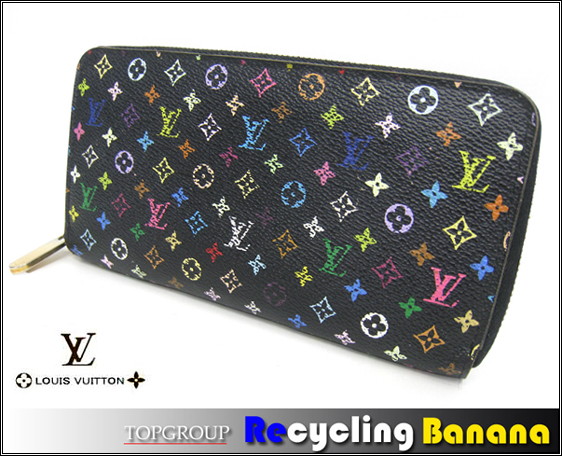 Ba手稲 ヴィトン マルチ ジッピーウォレット 長財布 M60050 黒