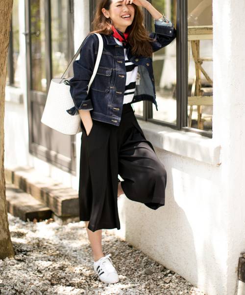 PLST★プラステVERYコラボスカーチョ完売Ｌ新品ネイビー