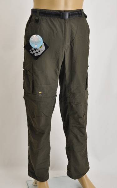 2WAYコンバーチブルパンツ 軽量◆トレッキングパンツ 緑XL春夏用