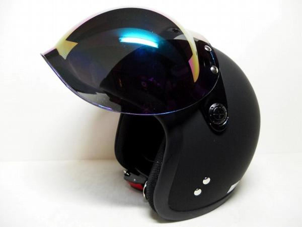Rミラー シールド付ジェットヘルメット ☆マットブラック 黒 OGK