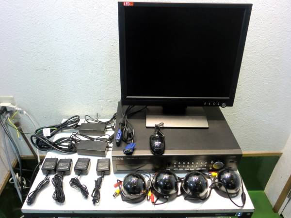◆中古防犯カメラセット　レコーダーNSD798HA　LGカメラ×４台◆