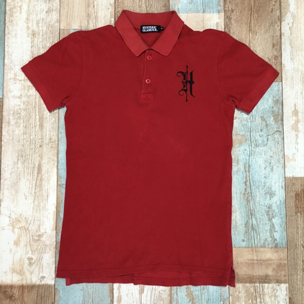 ヒステリックグラマー ツインガールポロシャツ S 赤