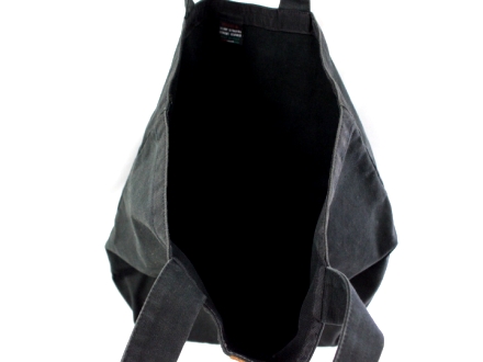 中古品 il bisonte トートバッグ 黒 布製