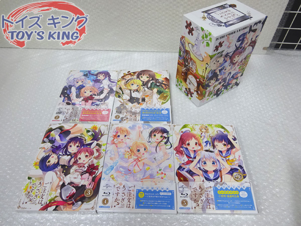 未開含 ごちうさ DVD/Blu-ray 1～5巻 全巻収納BOX付