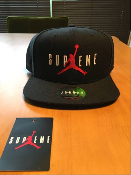 Supreme jordan cap 黒 ☆ tee box logo nike air 極美品 タグ付
