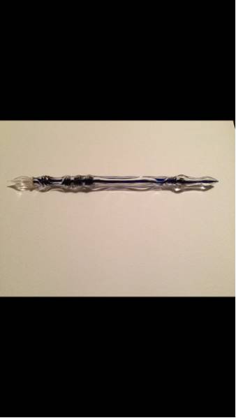 佐瀬工業所 ガラスペン 青色 箱付き