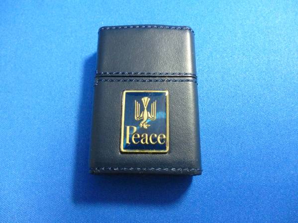 ZIPPO/ジッポ ピース 革巻き 紺藍 香るピース物語 定形外無料 PEACE