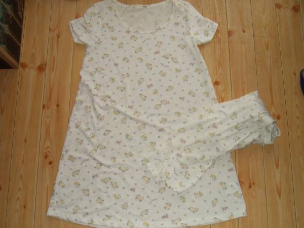 ⑤ジェラートピケ☆ 動物柄ワンピース+レギンス試着のみパジャマ