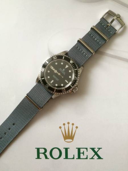 20mm ブルーグレー NATO Strap バックル For Rolex　新品