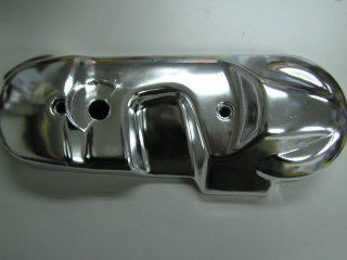 JOG90 アクシス90 3WF ケースカバー メッキクランクケースカバー