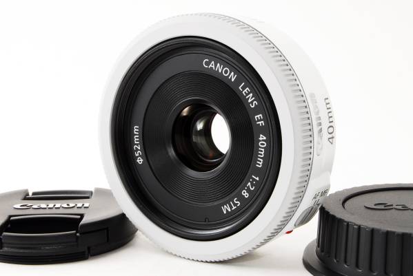 ★極上品★ CANON EF 40mm F2.8 STM ホワイト パンケーキ単焦点