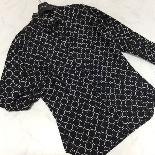 45.7☆YVES SAINT LAURENT/イヴサンローラン 長袖 silk 100 ◎