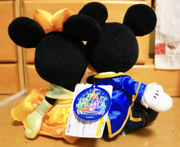 【新品未使用】美女と野獣　ミッキー＆ミニー ペアぬいぐるみ　ランド31周年 TDL☆東京ディズニーランド☆31周年☆ペアぬいぐるみ【新品】 31周年