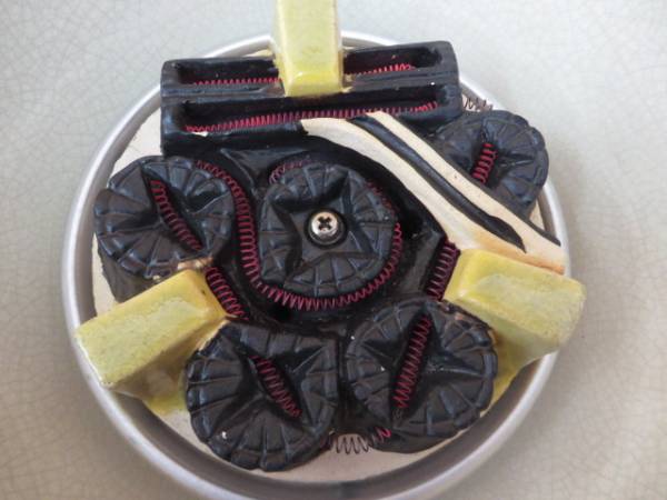 ☆野々田商店 風炉型電熱器 薩摩織部 紅鉢 表千家 茶道具☆