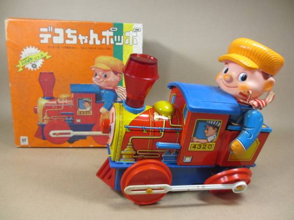 デコちゃんポッポ 昭和レトロ デコちゃんポッポ 当時物 箱あり ブリキ 