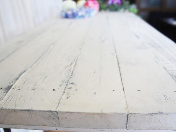 R送料無料◇120×45白オールドウッドテーブル天板◇古材iz-shelf