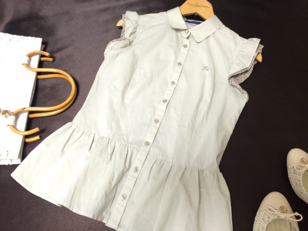 BURBERRY BLUE LABEL✨七分袖✨シャツ ✨ブラウス✨白✨36 中古 