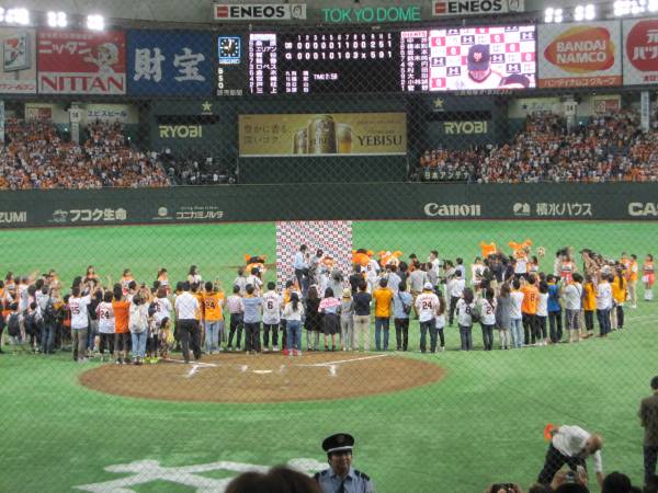 9/4(日)巨人ｖｓ中日　スターシートネット裏1階　通路側から