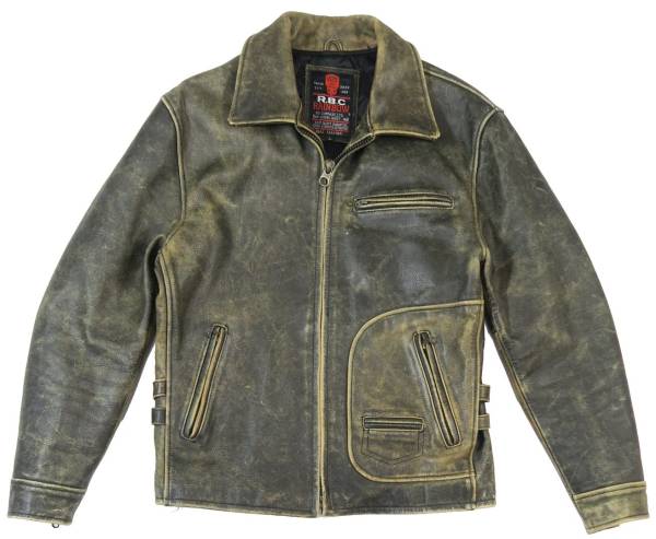 牛革★RBC シングルレザーライダースジャケット L