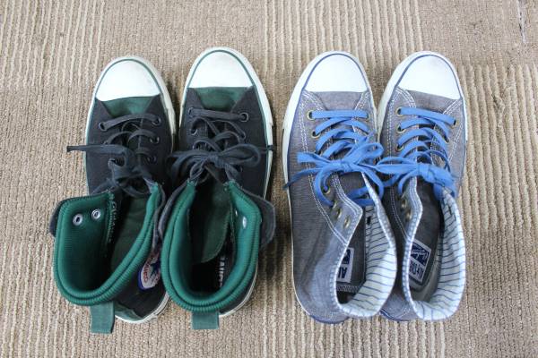 送料無料 CONVERSE ハイカットスニーカー 25.5cm 黒 グレー