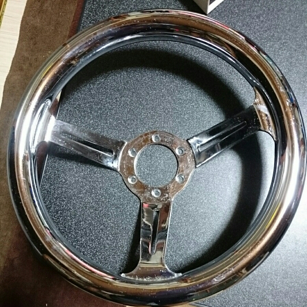 希少!オールステンレス製社外ステアリング 約32π 180SX
