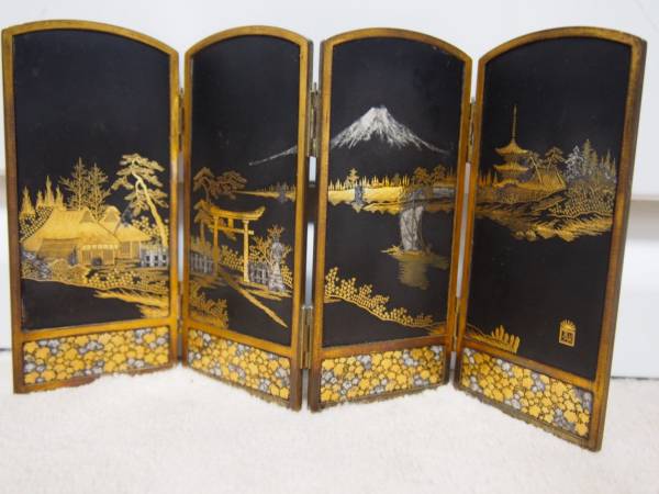 超絶最高レベル金工名品！金銀象嵌鉄地屏風！在銘、明治保証 【公式通販】