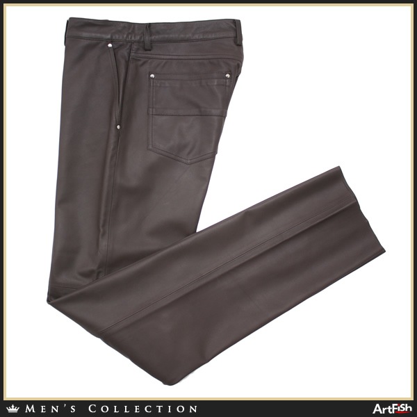 VAGIIE ◆濃茶 羊革100％ ナッパレザーパンツf315*85cm新品