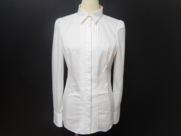 #70 バーバリー シャツブラウス 38 白 美品 レディース [364148]