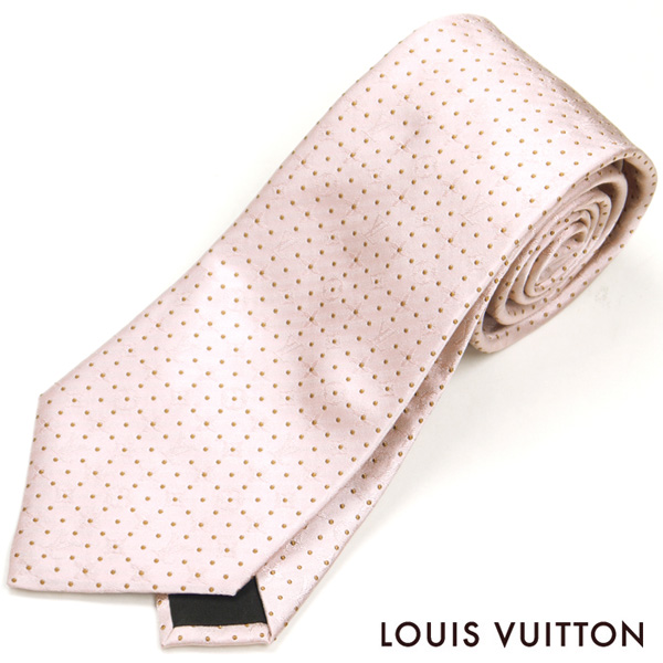 新品/LOUIS VUITTON/ネクタイ/モノグラム ドット/ピンク/48567