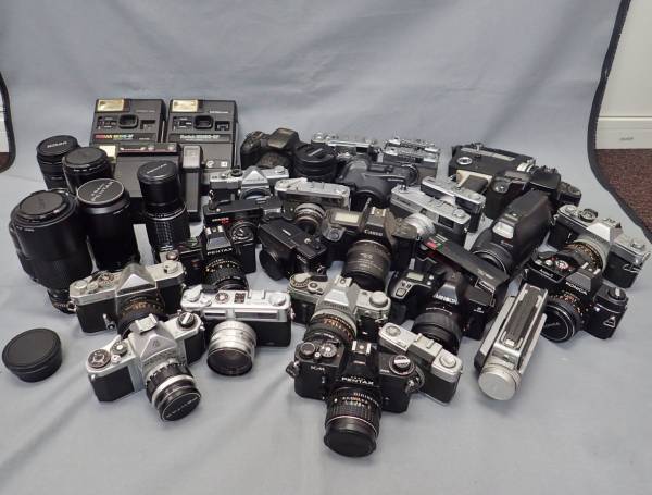 ジャンク☆キャノン・ミノルタ等　カメラ・レンズ色々　27.3kg☆