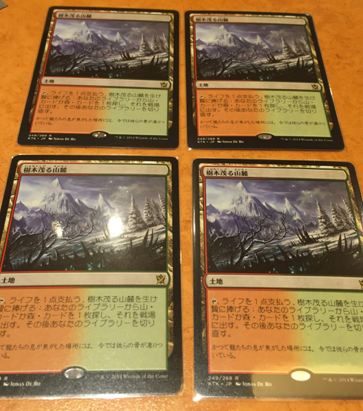 MTG 樹木茂る山嶺 日本語4枚